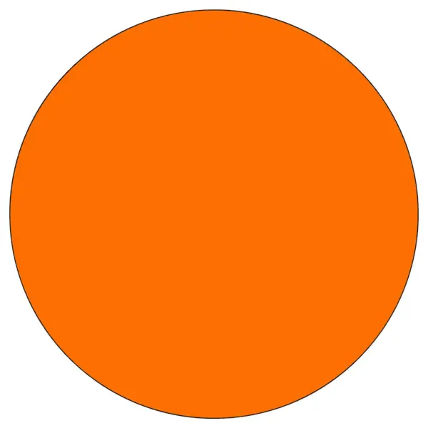 Reflective Sheeted Blank, Circle, Fluorescent-Orange