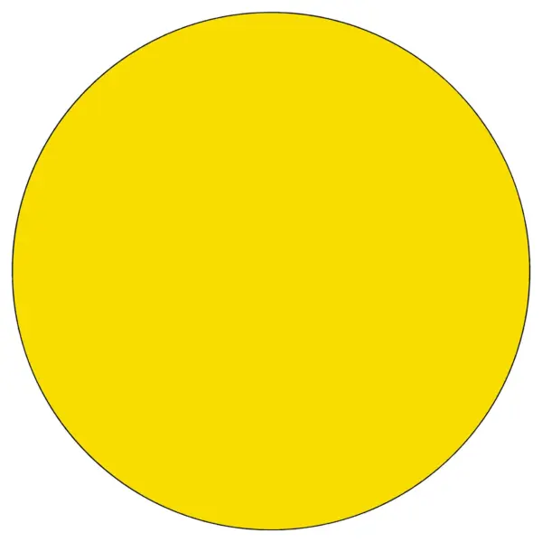 Reflective Sheeted Blank, Circle, Fluorescent-Yellow