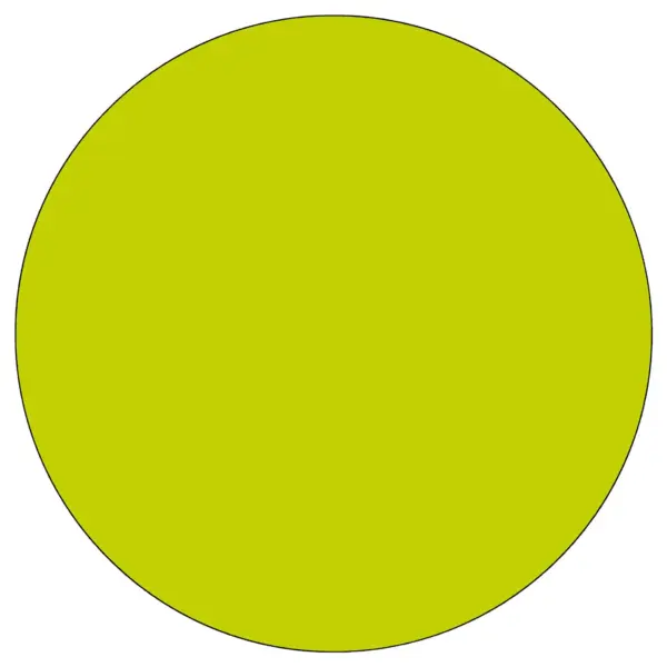 Reflective Sheeted Blank, Circle, Fluorescent-Yellow Green