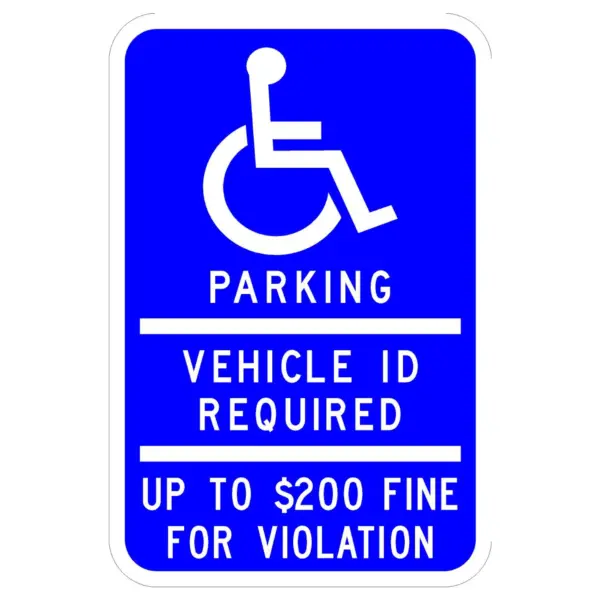 Handicap Parking Vehicle ID Required