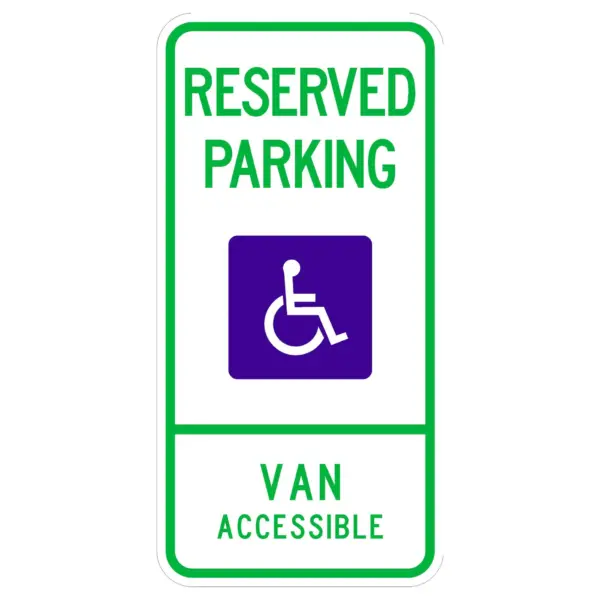 Reserved Parking Handicap Van Accessible