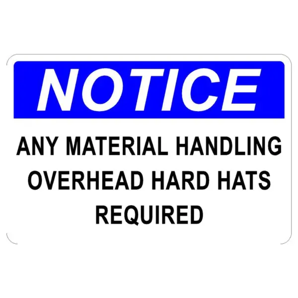 Notice Hard Hats Required