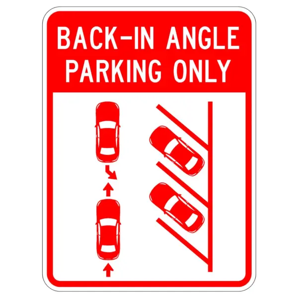 Back-In Angle Parking Only