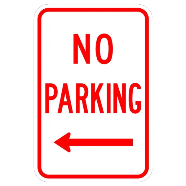 No Parking (Left Arrow)