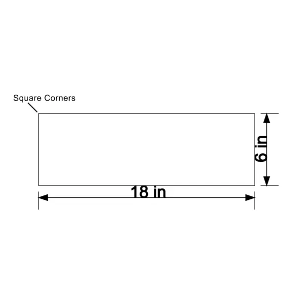 Reflective Sheeted Extruded Aluminum Blank - Horizontal Rectangle, Yellow - Image 2