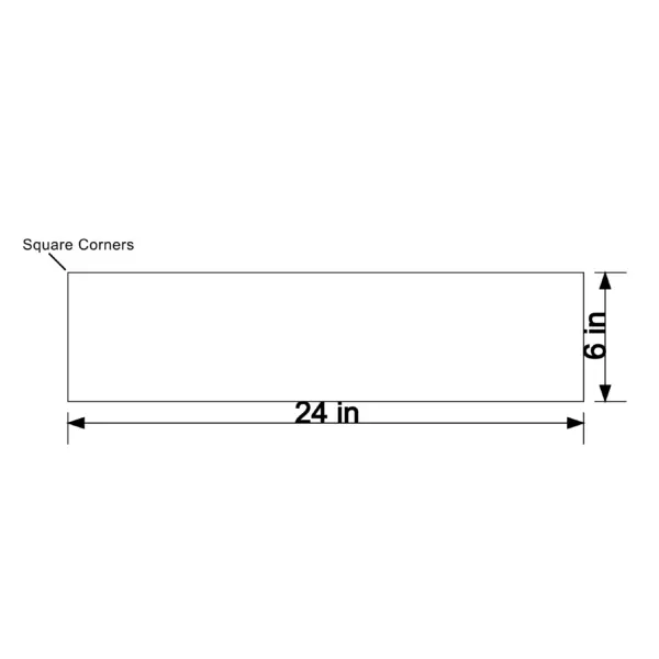 Reflective Sheeted Extruded Aluminum Blank - Horizontal Rectangle, Yellow - Image 3