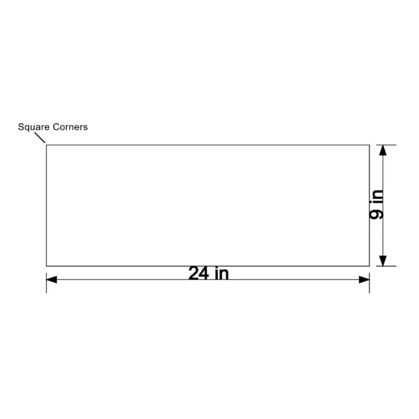 Reflective Sheeted Extruded Aluminum Blank - Horizontal Rectangle, Yellow - Image 9