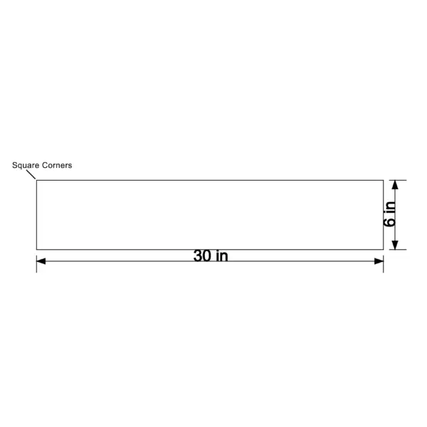 Reflective Sheeted Extruded Aluminum Blank - Horizontal Rectangle, Yellow - Image 4