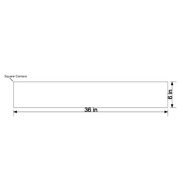 Reflective Sheeted Extruded Aluminum Blank - Horizontal Rectangle, Yellow - Image 5