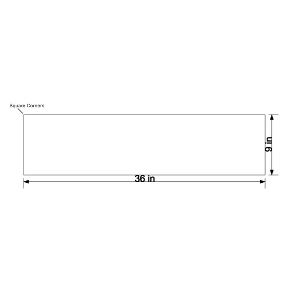 Reflective Sheeted Extruded Aluminum Blank - Horizontal Rectangle, Yellow - Image 11