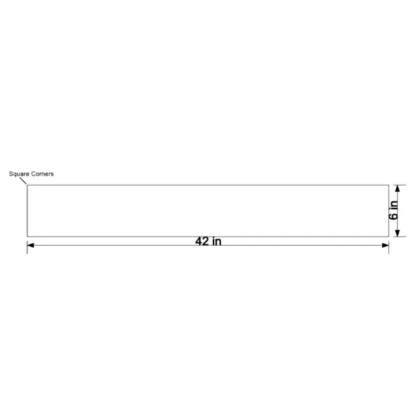 Reflective Sheeted Extruded Aluminum Blank - Horizontal Rectangle, Yellow - Image 6