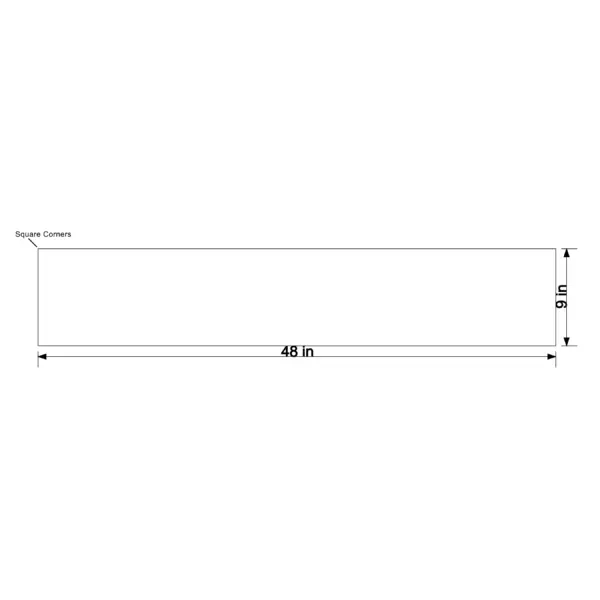 Reflective Sheeted Extruded Aluminum Blank - Horizontal Rectangle, Yellow - Image 13