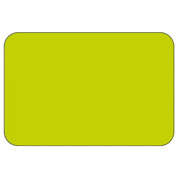 Reflective Sheeted Blank - Horizontal Rectangle, Fluorescent-Yellow Green