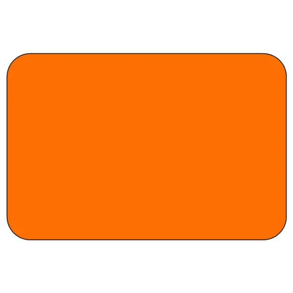 Reflective Sheeted Blank - Horizontal Rectangle, Fluorescent-Orange