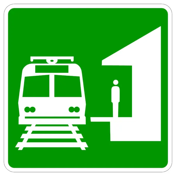 Light Rail Train Station Symbol