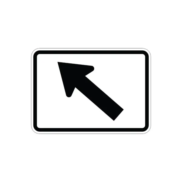 Diagonal Turn Arrow Left Symbol