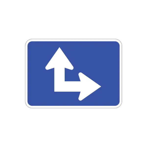 Two-Directional Straight & Turn Symbol