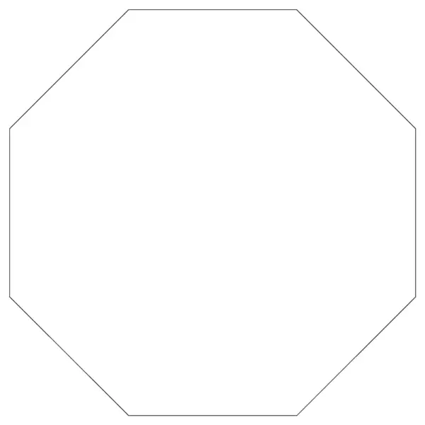 Reflective Sheeted Blank - Octagon, White