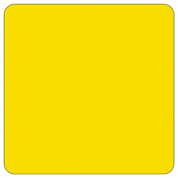 Reflective Sheeted Blank - Square, Fluorescent-Yellow