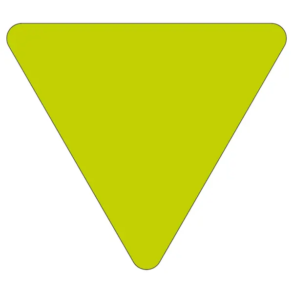 Reflective Sheeted Blank - Triangle, Fluorescent-Yellow Green