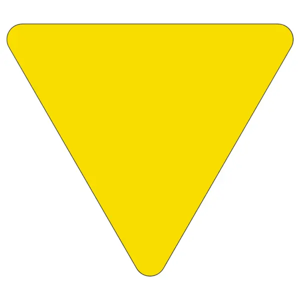 Reflective Sheeted Blank - Triangle, Yellow