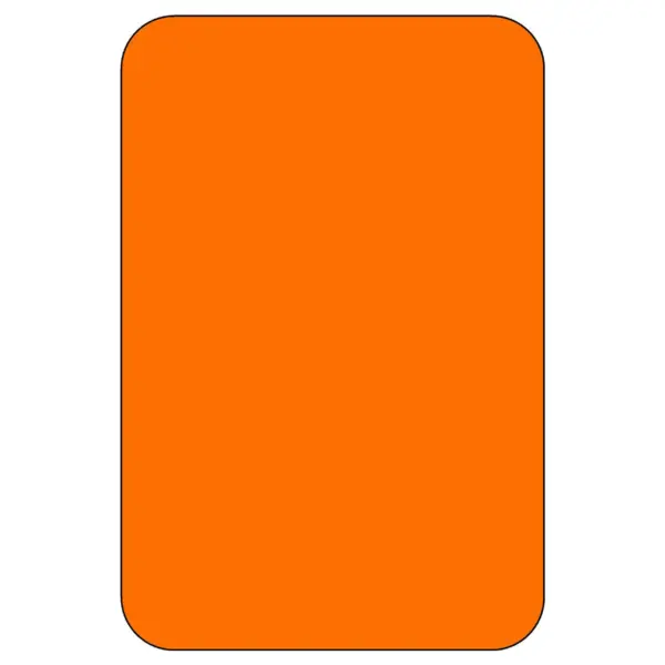 Reflective Sheeted Blank - Vertical Rectangle, Fluorescent-Orange