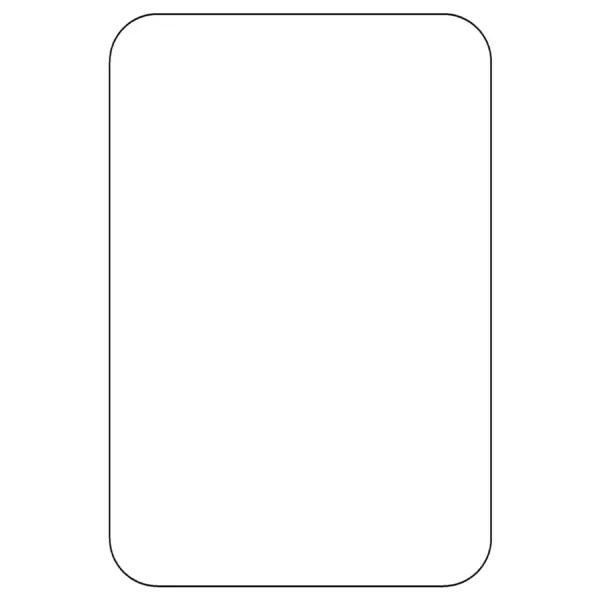 Reflective Sheeted Blank - Vertical Rectangle, White