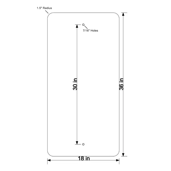 Reflective Sheeted Blank - Vertical Rectangle, Fluorescent-Yellow - Image 18