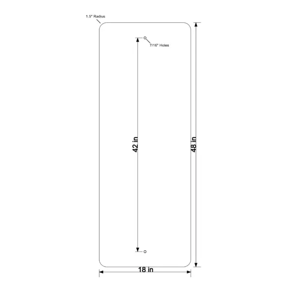 Reflective Sheeted Blank - Vertical Rectangle, Fluorescent-Yellow - Image 25