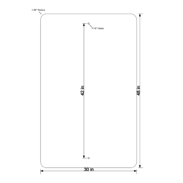 Reflective Sheeted Blank - Vertical Rectangle, Fluorescent-Yellow - Image 27