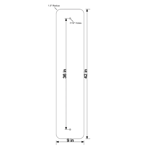 Reflective Sheeted Blank - Vertical Rectangle, Yellow - Image 30