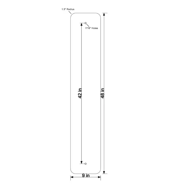 Reflective Sheeted Blank - Vertical Rectangle, Fluorescent-Yellow - Image 29