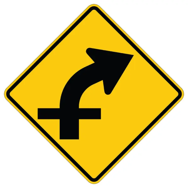 Right Curve With Intersection