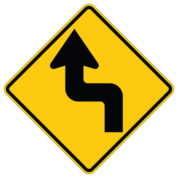 Reverse Turn Left Symbol