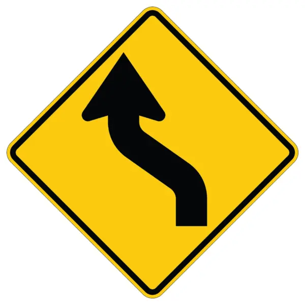 Reverse Curve Left Symbol