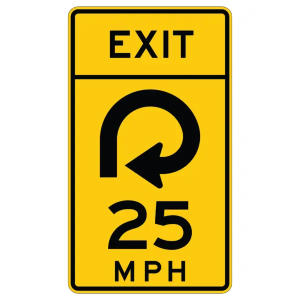 Exit Symbol 25 MPH