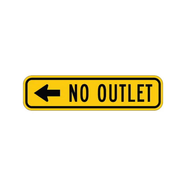 No Outlet Left Arrow