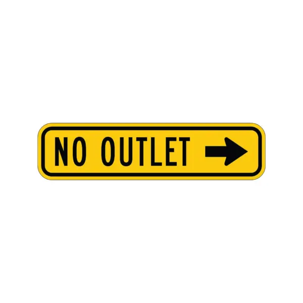 No Outlet Right Arrow