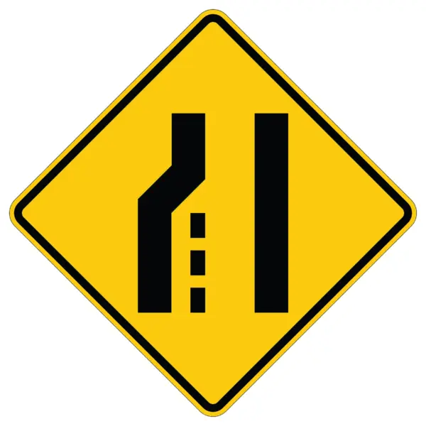 Left Lane Ends Symbol