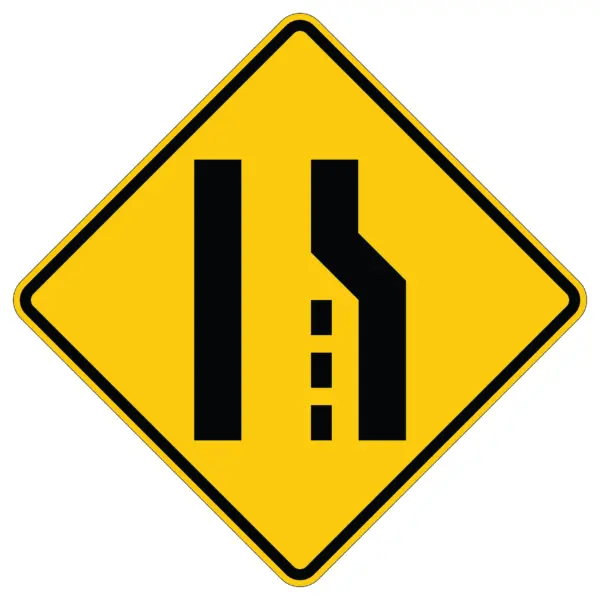 Right Lane Ends Symbol