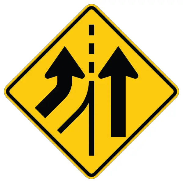 Left Added Lane Symbol