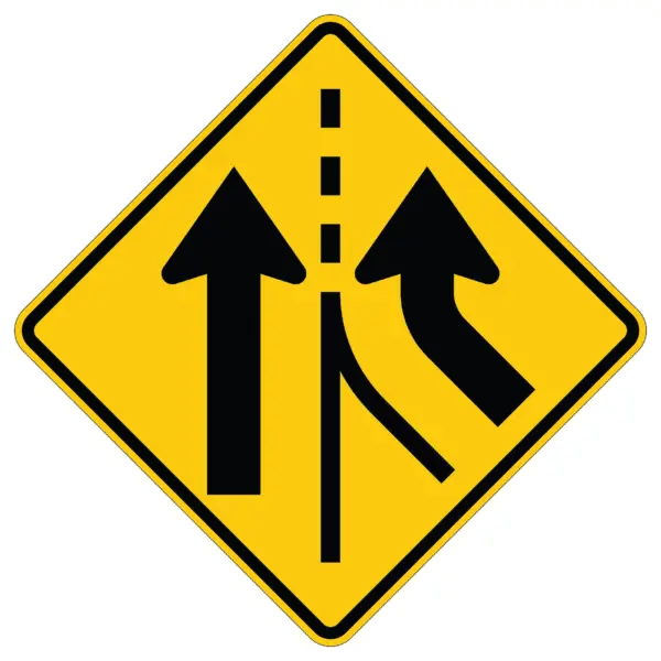 Right Added Lane Symbol