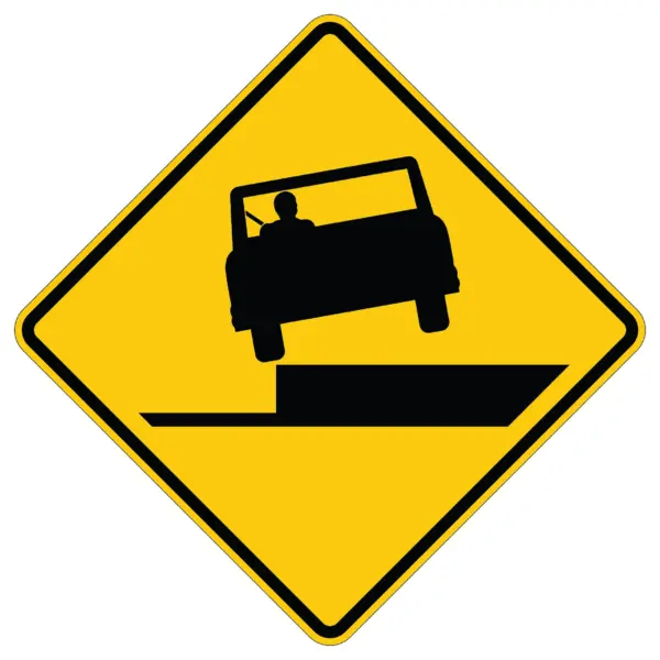 Shoulder Drop Off Left Symbol