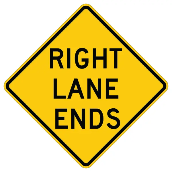 Right Lane Ends